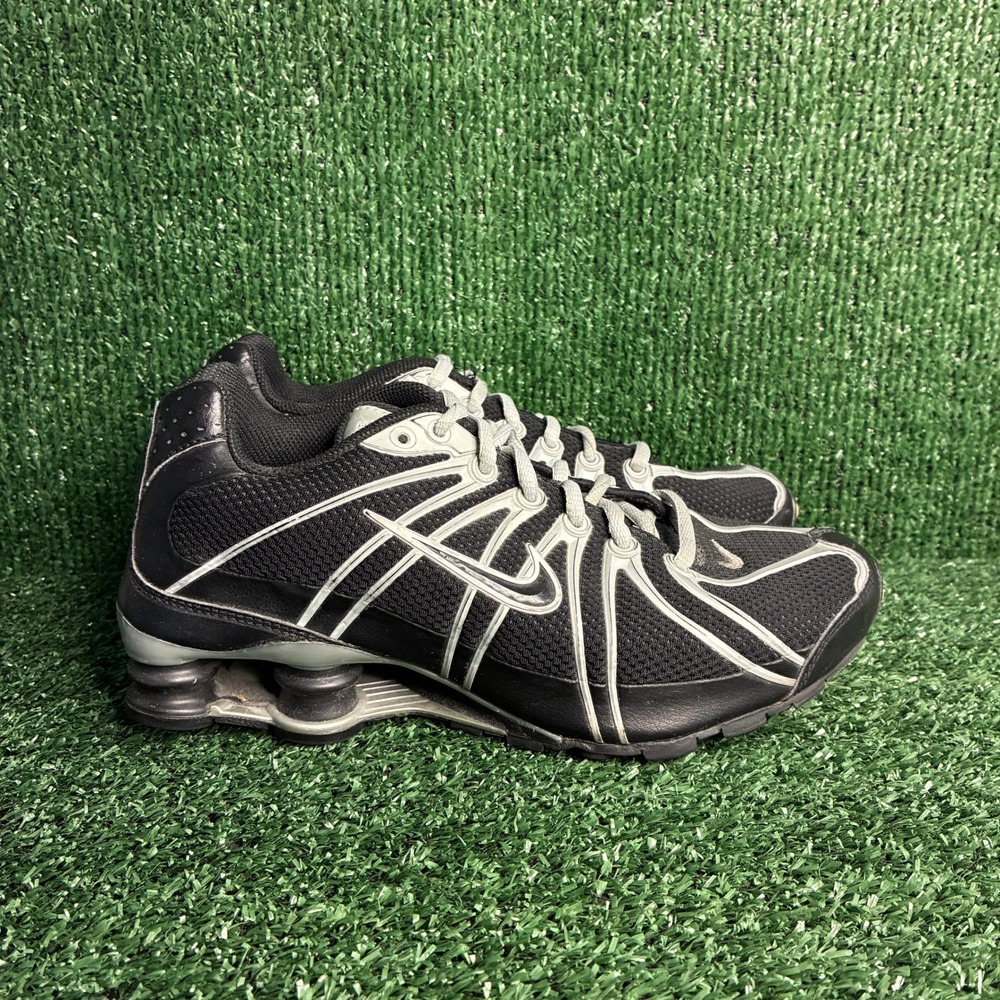 Nike Shox Turbo 361082-001 Running Athletics Sneakers Black Silver Youth Sz 5.5Y